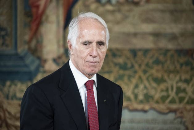 Foto IPP Diego Nangano Cappello Roma 22-12-2025 Cerimonia di consegna della Bandiera agli atleti italiani in partenza per i Giochi Olimpici e Paralimpici di Milano Cortina 2026 nella foto: Giovanni Malagò (presidente della fondazione Milano Cortina 2026) Italy Photo Press - World Copyright italy ITALY  Copyright: xR4924_italyphotopressx