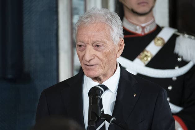 Foto IPP Diego Nangano Cappello Roma 22-12-2025 Cerimonia di consegna della Bandiera agli atleti italiani in partenza per i Giochi Olimpici e Paralimpici di Milano Cortina 2026 nella foto: Luciano Buonfiglio (Presidente del Comitato Olimpico Nazionale Italiano) Italy Photo Press - World Copyright italy ITALY  Copyright: xR4924_italyphotopressx