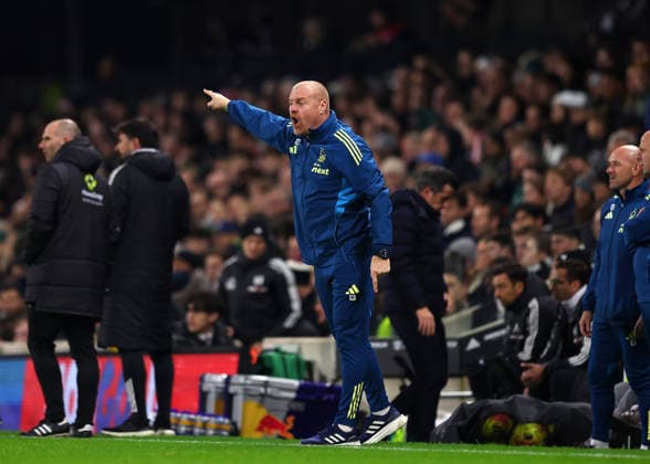 22nd December 2025; Craven Cottage, Fulham, London, England; Premier League Football, Fulham versus Nottingham Forest; Nottingham Forest manager Sean Dyche on the touchline  JohnxPatrickxFletcher