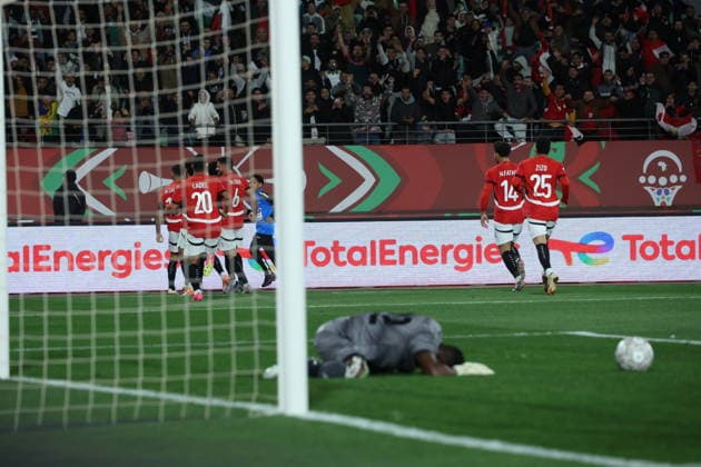 Egypt v Zimbabwe - Africa Cup of Nations AGADIR, MOROCCO - DECEMBER 22: Players of Egypt celebrate a goal during the 35th Africa Cup of Nations (AFCON 2025) football match between Egypt and Zimbabwe at Adrar Stadium in Agadir, Morocco on December 22, 2025. Stringer Anadolu Agadir Morocco. Editorial use only. Please get in touch for any other usage.  Copyright: x2025xAnadoluxStringerx