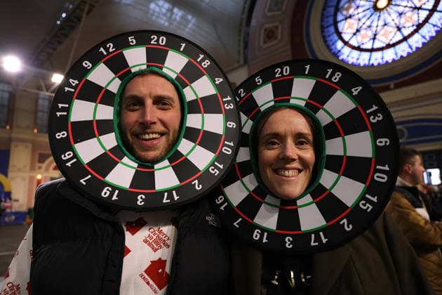 Sport Themen der Woche KW52 23rd December 2025, Alexandra Palace, London, England; 2025 PDC Paddy Power World Darts Championship Day Thirteen; Darts fans in fancy dress at Alexandra Palace  JohnxPatrickxFletcher