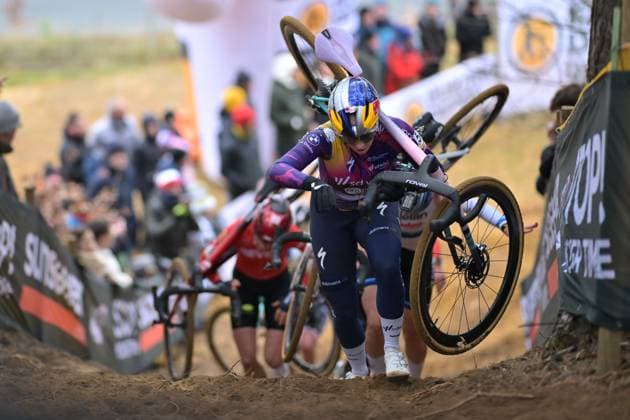 Hungarian Kata Blanka Vas pictured in action during the women elite race at the cyclocross cycling event in Heusden-Zolder, stage 5 8 in the Superprestige competition, Tuesday 23 December 2025. DAVIDxPINTENS  x150964449x