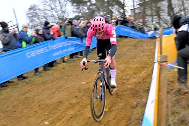 Telenet Superprestige 2025-2026 Heusden-Zolder HEUSDEN-ZOLDER, BELGIUM - DECEMBER 23 : Agostinacchio Mattia (ITA) of Ef Education - Easypost Oatly during the 5th leg of the Heusden-Zolder Telenet Superprestige 2025-2026 a cyclocross race for Men Elite on December 23, 2025 in Heusden-Zolder, Belgium, 23 12 2025 ( Heusden-Zolder Belgium  Copyright: xSesx
