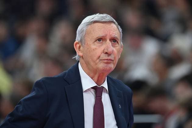 Trainer Svetislav PESIC (FCB), Einzelbild,angeschnittenes Einzelmotiv,Portrait,Portraet. Basketball Euro League,Saison 2025 2026, FC Bayern Muenchen-Hapoel Te Aviv am 23.12.2025, S A P G A R D EN
