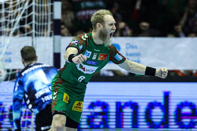 Matthias Musche (SC Magdeburg,6) - Handball Bundesliga Saison 2025-2026 SC Magdeburg vs. THW Kiel in der GETEC Arena in Magdeburg - Aktion,Handball,Deutschland,23.12.2025