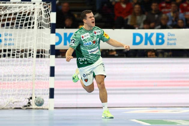 20 Tim Freihöfer (Füchse Berlin) Handball I Herren I Bundesliga (Daikin HBL) I Saison 2025-2026 I 24. Spieltag I Handball Verein Hamburg - Füchse Berlin I 23.12.2025 I Barclays Arena