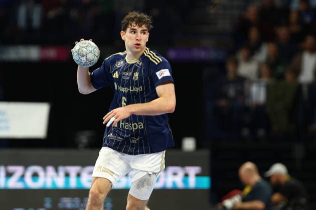 6 Elias Kofler (Handball Verein Hamburg) Handball I Herren I Bundesliga (Daikin HBL) I Saison 2025-2026 I 24. Spieltag I Handball Sport Verein Hamburg - Füchse Berlin I 23.12.2025 I Barclays Arena
