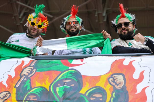 TotalEnergies CAF AFCON Morocco 2025 - Complexe Tanger A Algerian supporter reacts prior to the Africa Cup of Nations (CAN) 2025 group e football match between Algeria and Sudan at Stade of Prince Moulay El Hassan in Rabat Before the Match of AFACON Morocco 2025 Group E Match Between Algeria and Sudan at Complexe Sportif Prince Moulay El Hassan in Rabat , on December 24 , 2025. Copyright: xloulidiphotox