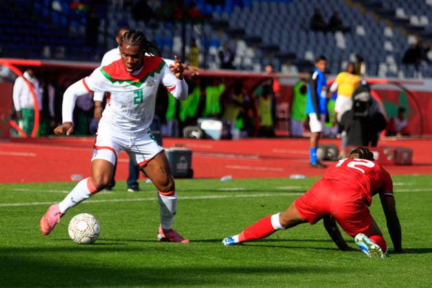 Fußball, Afrika Cup, Burkina Faso - Äquatorialguinea CASABLANCA, MOROCCO - DECEMBER 24: Cyriaque IriÃ of Burkinafaso during the Africa Cup of Nations (AFCON) match between Burkinafaso and Equitorial Guinea on December 24th, 2025 at Mohammed V Stadium, Morocco. Photo by Vincent Kamto Copyright: xVincentxKAMTOx