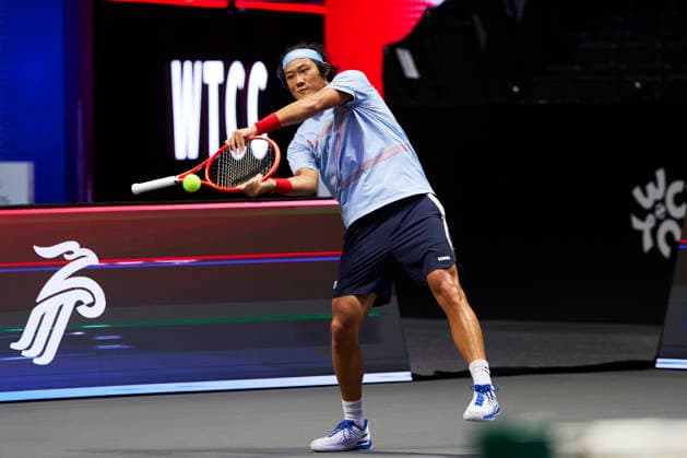SHENZHEN, CHINA - DECEMBER 25: Zhang Zhizhen of China attends a training session of the 2025 World Tennis Continental Cup on December 25, 2025 in Shenzhen, Guangdong Province of China.  Copyright: xVCGx 111612020167