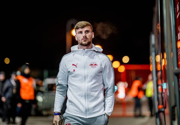 Leipzigs Timo Werner. Fussball 1. Bundesliga, 14. Spieltag: 1. FC Union Berlin - RB Leipzig 3:1. 12. Dezember 2025: Berlin, Stadion an der alten Foersterei. 1. FC Union Berlin - RB Leipzig 3:1