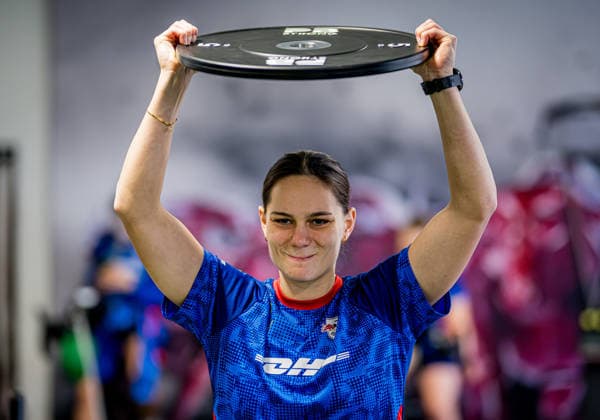 Leipzigs Giovanna Hoffmann. Training RB Leipzig Frauen am 5. Dezember 2025 nach Leverkusen. Sportschule Egidius Braun Abtnaundorf, Leipzig. Training RB Leipzig Frauen