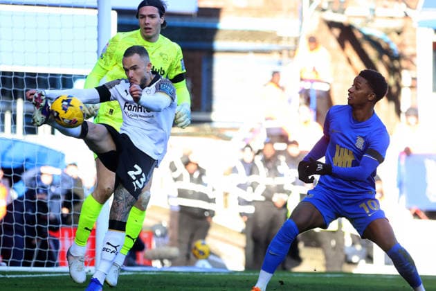 Birmingham City v Derby County, EFL Sky Bet Championship Derby CountyÊJoe WardÊ during the EFL Sky Bet Championship match between Birmingham City and Derby County at the St Andrew s @ Knighthead Park, Birmingham, UK on 26 December 2025. Birmingham St Andrew s @ Knighthead Park West Midlands UK Editorial use only DataCo restrictions apply See www.football-dataco.com , Copyright: xAndyxShawx PSI-23459-0004