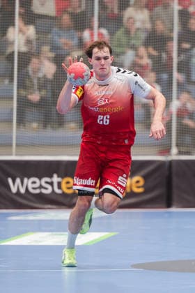 26.12.2025, Handball, Saison 2025 2026, 2. Handball Bundesliga, 17. Spieltag, TuSEM Essen - TuS Ferndorf, Tom Wolf (TuSEM Essen), Essen Am Hallo NRW Deutschland xRHR-FOTO DEx Copyright: DennisxEwert RHR-FOTOx RHR-FOTO DE