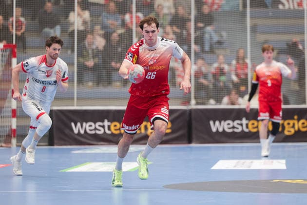 26.12.2025, Handball, Saison 2025 2026, 2. Handball Bundesliga, 17. Spieltag, TuSEM Essen - TuS Ferndorf, Tom Wolf (TuSEM Essen), Essen Am Hallo NRW Deutschland xRHR-FOTO DEx Copyright: DennisxEwert RHR-FOTOx RHR-FOTO DE