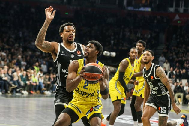Partizan v Maccabi Tel Aviv - EuroLeague BELGRADE, SERBIA - DECEMBER 26: Jimmy Clark of Maccabi Tel Aviv in action during EuroLeague round 18 basketball match between Partizan and Maccabi Tel Aviv at Beogradska Arena in Belgrade, Serbia on December 26, 2025. Filip Stevanovic Anadolu Belgrade Serbia. Editorial use only. Please get in touch for any other usage.  Copyright: x2025xAnadoluxFilipxStevanovicx