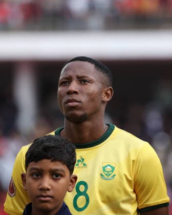 AGADIR, MOROCCO - December 26, 2025 - Portrait of Tshepang Moremi of South Africa National football team, headshot during the match between Egypt national team, Nationalteam and South Africa national team in football at Africa Cup of Nations 2025 in Ardar Stadium in Agadir, Morocco AFCON 2025 - Egypt v South Africa national soccer team - Group B Copyright: xSFSI SebastianxFrejx