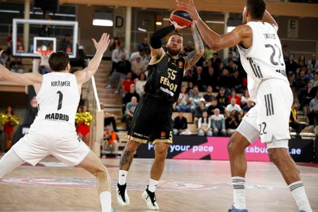 BASKET MONACO - REAL MADRID PHOTOPQR NICE MATIN Jean François Ottonello ; Monaco ; 26 12 2025 ; AS MONACO vs REAL MADRID - 18e journee Euroligue de Basket 25 26 - 55 Mike James Monaco France  Copyright: xPHOTOPQR NICExMATIN MAXPPPxJeanxFrançoisxOttonellox 20251226NIM8502 20251226NIM8502