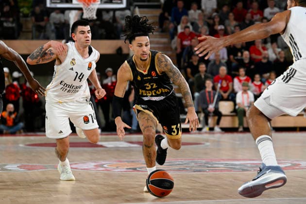 BASKET-BALL : AS Monaco VS Real Madrid Basketball - Turkish Airlines EuroLeague - 26 12 2025 Matthew Strazel (ASM) - Turkish Airlines EuroLeague match between AS Monaco and Real Madrid Basketball on December 26, 2025 at the Louis II Stadium in Monaco. MonacoMonaco  Copyright: xWilliamxCannarellax