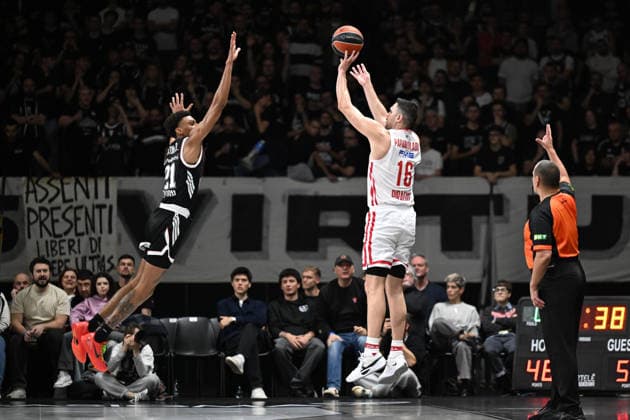 Kostas Papanikolaou Virtus Bologna - Olympiacos Piraeus Euroleague 2025 26 Round 18 Bologna, 26 12 2025 Foto E. Coppola Ciamillo-Castoria Bologna  Copyright: xEgiziaxCoppolax