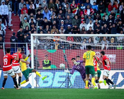 Egypt vs South Africa match at the African Cup of Nations 2025 - Group B Mohamed ElShenawy making a great save during the match between Egypt vs South Africa in the African Cup of Nations 2025 - Group B at Grand Stade D Agadir , Agadir, Morocco Agadir Agadir Morocco Copyright: xMohamedxTageldinx