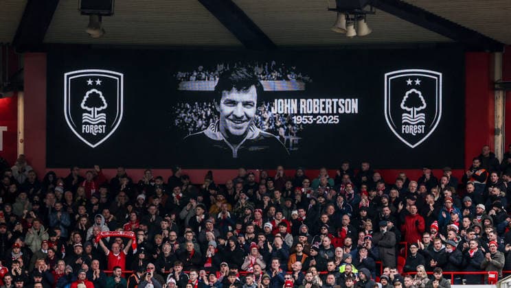 Nottingham Forest v Manchester City, Premier League RIP John Robertson during the Premier League match between Nottingham Forest and Manchester City at the City Ground, Nottingham, UK on 27 December 2025. Editorial use only DataCo restrictions apply See www.football-dataco.com , Copyright: xSimonxDaviesx PSI-23470-0016