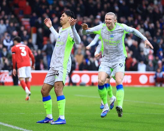 Nottingham, England, 27th December 2025. Tijjani Reijnders of Manchester City celebrates scoring their first goal during the Nottingham Forest vs Manchester City Premier League match at the City Ground, Nottingham. Picture credit should read: Jessica Hornby Sportimage EDITORIAL USE ONLY. No use with unauthorised audio, video, data, fixture lists, club league logos or live services. Online in-match use limited to 120 images, no video emulation. No use in betting, games or single club league player publications. SPI_042_JH_Forest_ManC SPI-4395-0042
