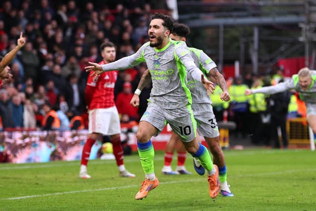 Nottingham Forest v Manchester City, Premier League Rayan Cherki of Manchester City celebrates his late goal making it 2-1 to Manchester City during the Nottingham Forest v Manchester City Premier League match at the City Ground, West Bridgford, England on 27 December 2025 Credit: Ryan Crockett Every Second Media Editorial use only. All images are copyright Every Second Media Limited. No images may be reproduced without prior permission. All rights reserved. Premier League and Football League images are subject to licensing agreements with Football DataCo Limited. see https: www.football-dataco.com Copyright: xIMAGO EveryxSecondxMediax ESM-1724-0077 RyanxCrockettx xEveryxSecondxMediax