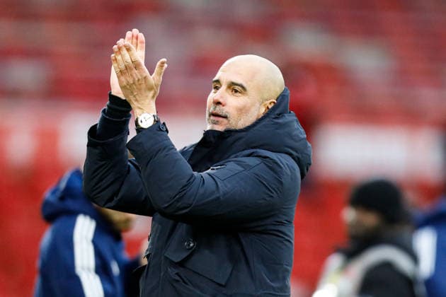 Nottingham Forest v Manchester City Premier League Manchester City manager Josep Guardiola celebrates after the Premier League match at the City Ground, Nottingham 27 12 2025 UK Newspapers OUT Copyright: xMaxxTomlinsonx FIL-22704-0082