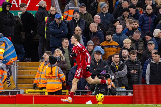 Football - FA Premier League - Liverpool FC v Wolverhampton Wanderers FC LIVERPOOL, ENGLAND - Saturday, December 27, 2025: Liverpool s Florian Wirtz celebrates after scoring the second goal during the FA Premier League match between Liverpool FC and Wolverhampton Wanderers FC at Anfield. (Photo by David Rawcliffe Propaganda) LIVERPOOL Anfield MERSEYSIDE ENGLAND  Copyright: xDavidxRawcliffex P2025-12-27-Liverpool_Wolves-45