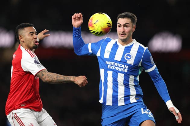 Arsenal v Brighton & Hove Albion 27 December 2025 London - Premier League Football - Arsenal v Brighton & Hove Albion - Gabriel Jesus of Arsenal and Diego Coppola of Brighton & Hove Albion - (Photo by Mark Leech). London UK Copyright: xMarkxLeechxOffside