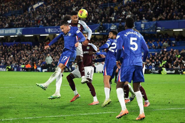 27th December 2025; Stamford Bridge, Chelsea, London, England: Premier League Football, Chelsea versus Aston Villa; Ollie Watkins of Aston Villa scores a header in the 85th minute, 1-2  IanxStephen