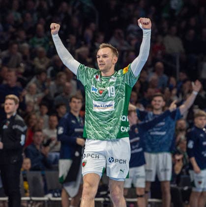 Handball, Herren, Saison 2025 2026, DAIKIN Handball-Bundesliga (19. Spieltag), Füchse Berlin - FRISCH AUF Göppingen, Mathias Gidsel (Füchse Berlin), 27.12.2025, Copyright: xSebastianxRäppold MatthiasxKochx