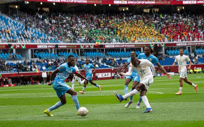 NICOLAS JACKSON during Africa Cup of Nations Morocco 2025 - Groupe D - SENEGAL VS DR CONGO - 27 12 2025 GRAND STADE DE TANGER MOROCCO By IMAGO Didier Lefa Studio Tanger GRAND STADE DE TANGER Morocco
