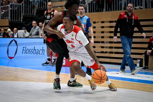 Barmer 2. Basketball Bundesliga ProA: Rheinstars Köln vs. Bayer Giants Leverkusen, 27.12.2025 Cedric Cezell Russell Jr. (RheinStarsKöln 0), Barmer 2. Basketball Bundesliga ProA: Rheinstars Köln vs. Bayer Giants Leverkusen am 27.12.2025 in der Castello Düsseldorf in Düsseldorf (Nordrhein-Westfalen) Copyright: xBEAUTIFULxSPORTS Mueller-Laschetx