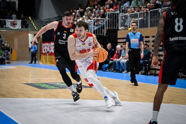 Barmer 2. Basketball Bundesliga ProA: Rheinstars Köln vs. Bayer Giants Leverkusen, 27.12.2025 Haris Hujic (RheinStarsKöln 10), Barmer 2. Basketball Bundesliga ProA: Rheinstars Köln vs. Bayer Giants Leverkusen am 27.12.2025 in der Castello Düsseldorf in Düsseldorf (Nordrhein-Westfalen) Copyright: xBEAUTIFULxSPORTS Mueller-Laschetx