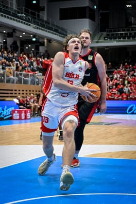 Barmer 2. Basketball Bundesliga ProA: Rheinstars Köln vs. Bayer Giants Leverkusen, 27.12.2025 Adam John Paige (RheinStarsKöln 13), Barmer 2. Basketball Bundesliga ProA: Rheinstars Köln vs. Bayer Giants Leverkusen am 27.12.2025 in der Castello Düsseldorf in Düsseldorf (Nordrhein-Westfalen) Copyright: xBEAUTIFULxSPORTS Mueller-Laschetx