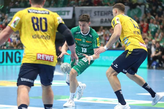 Handball DAIKIN HBL, SC DHfK Leipzig - Rhein-Neckar Löwen; 27.12.2025 Matej Klima (13, SC DHfK Leipzig). Handball, DAIKIN HBL, 1. Bundesliga, Saison 2025 2026, 19. Spieltag: SC DHfK Leipzig vs. Rhein-Neckar Löwen am 27.12.2025 in der Quarterback Immobilien Arena Leipzig. Copyright: xBEAUTIFULxSPORTS JanxKaeferx
