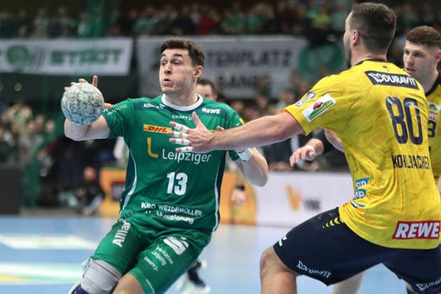Handball DAIKIN HBL, SC DHfK Leipzig - Rhein-Neckar Löwen; 27.12.2025 Matej Klima (13, SC DHfK Leipzig). Handball, DAIKIN HBL, 1. Bundesliga, Saison 2025 2026, 19. Spieltag: SC DHfK Leipzig vs. Rhein-Neckar Löwen am 27.12.2025 in der Quarterback Immobilien Arena Leipzig. Copyright: xBEAUTIFULxSPORTS JanxKaeferx