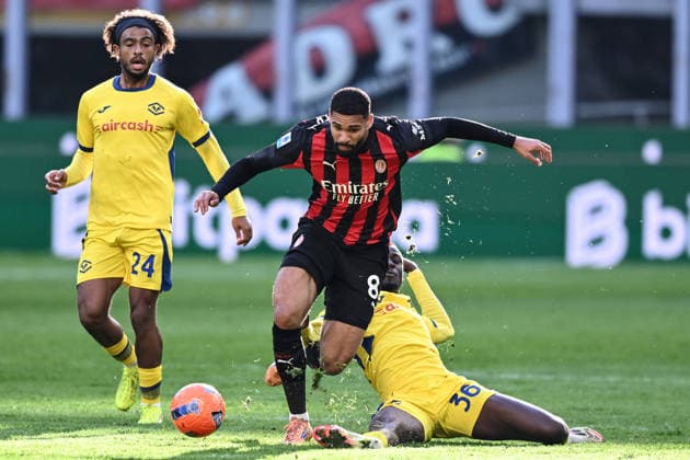 Db Milano 28 12 2025 - campionato di calcio serie A Milan-Hellas Verona foto Daniele Buffa Image nella foto: Ruben Loftus Cheek-Cheikh Niasse 