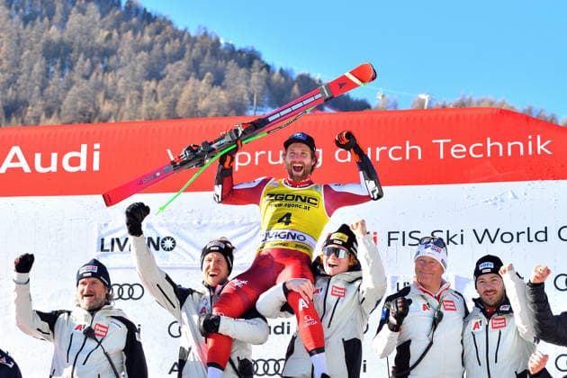 INVERNALI - Sci Alpino - 2026 Audi FIS Ski World Cup – Men s SuperG SCHWARZ Marco (AUT) during 2026 Audi FIS Ski World Cup â?? Men s SuperG, Alpine Ski race in Livigno, Italy, December 27 2025 Livigno Italy  Copyright: xIPAxSport ABACAx