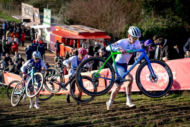 Oscar Amey during the UCI Cyclo-cross World Cup 2025 men u23 in DENDERMONDE, Belgium on 28 december 2025, (photo by Marcel van Dorst EYE4images DeFodi Images) -