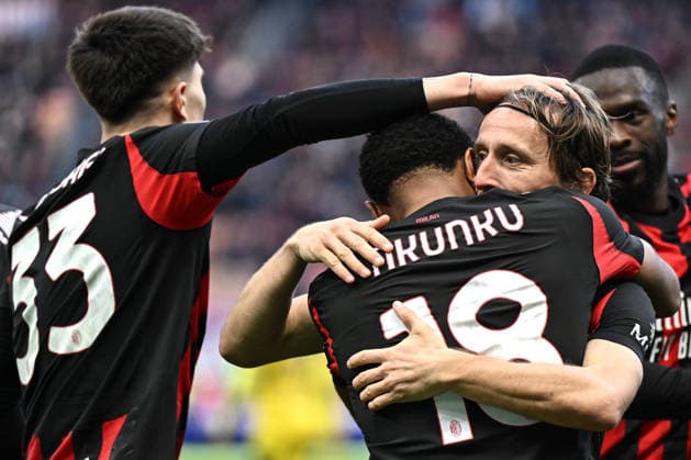 Db Milano 28 12 2025 - campionato di calcio serie A Milan-Hellas Verona foto Daniele Buffa Image nella foto: esultanza gol Christopher Nkumku 