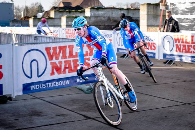 Maximillian Kerl during the UCI Cyclo-cross World Cup 2025 men u23 in DENDERMONDE, Belgium on 28 december 2025, (photo by Marcel van Dorst EYE4images DeFodi Images) -