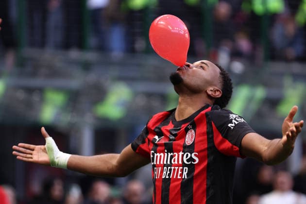 Ac Milan - Hellas Verona FC Christopher Nkunku of Ac Milan celebrates after scoring a goal during the Serie A match beetween Ac Milan and Hellas Verona FC at Stadio Giuseppe Meazza on December 28 2025 in Milano, Italy . Milano Stadio Giuseppe Meazza Italy Copyright: xMarcoxCanonierox