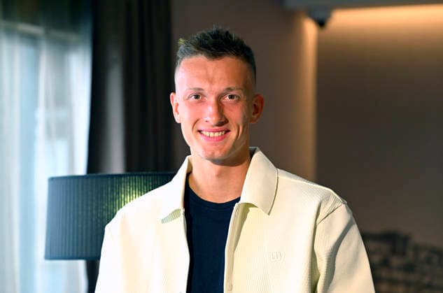 Tennis players Jiri Lehecka, photo, and Karolina Pliskova (not seen) met with journalists before their departure for Australia and the start of the new tennis season on December 28, 2025. (CTKxPhoto KaterinaxSulova) CTKPhotoP2025122802376  CTKPhotoP2025122802376