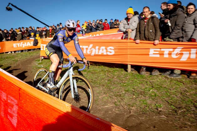 Lyllie Sonnemann CXD TREK BIKES during the UCI Cyclo-cross World Cup 2025 Woman in DENDERMONDE, Belgium on 28 december 2025, (photo by Marcel van Dorst EYE4images DeFodi Images) -