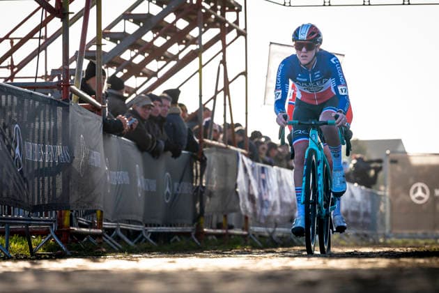 Amandine Fouquenet ARKEA B&B HOTELS WOMAN during the UCI Cyclo-cross World Cup 2025 Woman in DENDERMONDE, Belgium on 28 december 2025, (photo by Marcel van Dorst EYE4images DeFodi Images) -
