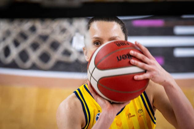 Basketball Berlin 28.12.2025 Saison 2025 2026 DBBL 1. Bundesliga Alba Berlin - BC Pharmaserv Marburg Lena Gohlisch (Alba, No.12)