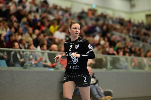 Handball I Frauen I Saison 2025-2026 I 2. HBF I 11. Spieltag I HL Buchholz 08-Rosengarten - HC Leipzig I 28.12.2025 Pauline Uhlmann (2, HC Leipzig) Hamburg CU Arena, CU-Arena Niedersachsen Deutschland Copyright: xLobeca FelixxSchlikisx